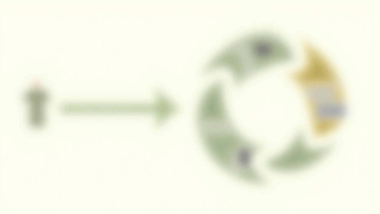 Infographic illustrating the circular fashion model contrasting with linear fashion: Take, Make, Use, Reuse, Repair, Recycle, Regenerate, showing a continuous loop